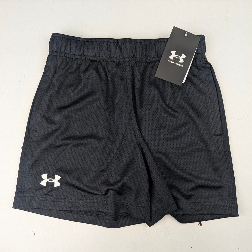 Under Armour Boys Small Tech Mesh Shorts - Black
